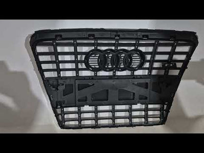 Front Grille S-Style (black with chrome) for Audi A6 C6 2004-2011 - video 1