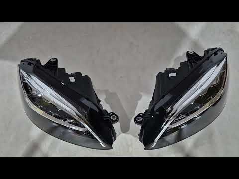 Front headlights (2 pcs, without modules, facelift) for Mercedes C-сlass W205 2014-2021 - video 1