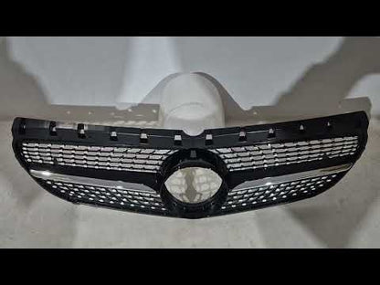 Front Grille Diamond Black (2015-2018) for Mercedes B-class W246 2011-2018 - video 1
