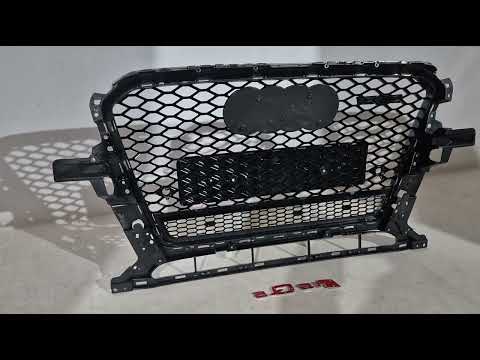 Front Grille RSQ-Style with Quattro Emblem (2012-2017, black) for Audi Q5 2008-2017 - video 1