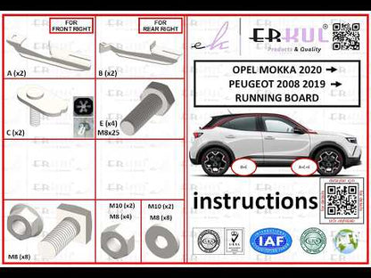 Side Steps Maya V1 (2 pcs, Aluminum) for Opel Mokka 2021- - video 1
