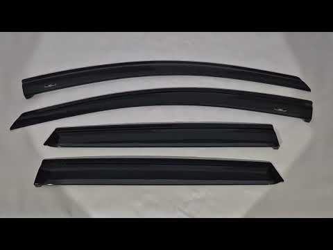 Window Deflectors HB (4 pcs, HIC) for Nissan Tiida 2011-2014 - video 1