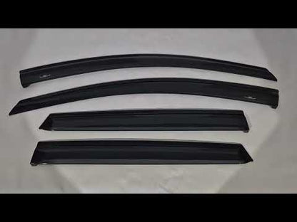 Window Deflectors HB (4 pcs, HIC) for Nissan Tiida 2011-2014 - video 1
