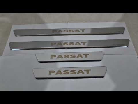 Door Sill Protectors Carmos V1 (4 pcs, Stainless Steel) for Volkswagen Passat B7 2012-2015 - video 1