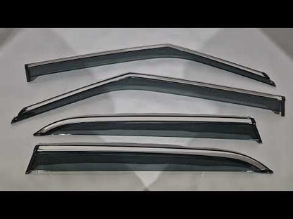 Window Deflectors with Chrome Trim Niken Luxury (4 pcs) for Chevrolet Trailblazer 2020- - video 1