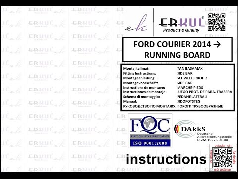 Side Steps Shining V1 (2 pcs, Aluminum) for Ford Courier 2014-2023 - video 1