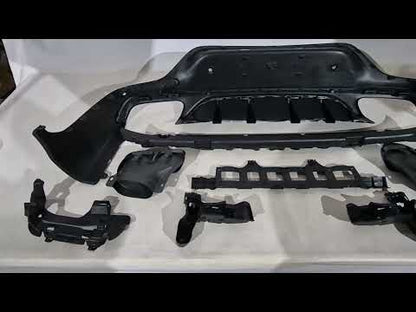 Rear Diffuser with Tips Black (AMG63 Design) for Mercedes GLC coupe C253 2016-2023 - video 1