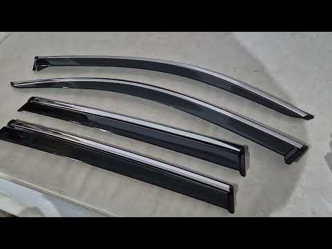 Window Deflectors with Chrome Trim Niken Luxury (4 pcs) for BMW X3 G01 2018- - video 1