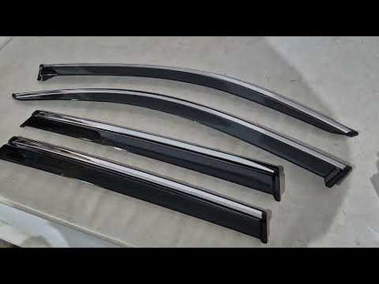 Window Deflectors with Chrome Trim Niken Luxury (4 pcs) for BMW X3 G01 2018- - video 1