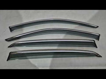 Window Deflectors with Chrome Trim Niken Luxury (4 pcs) for Volvo XC40 2018- - video 1