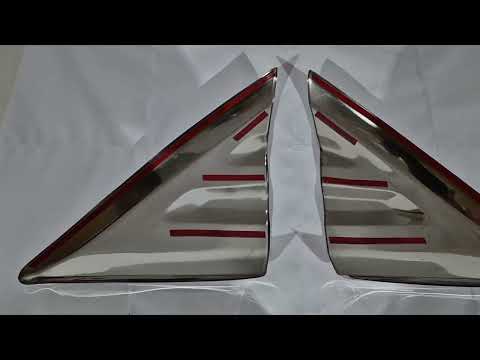 Mirror Covers Carmos (2 pcs, Stainless Steel) for Ford Transit 2014- - video 1