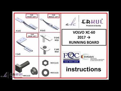 Side Steps Sunrise (2 pcs, Aluminum) for Volvo XC60 2017- - video 1