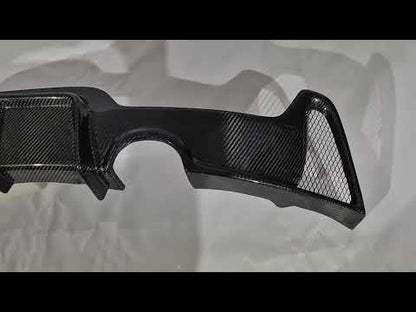 Rear Diffuser V8 (for M-Sport, Carbon) for BMW 4 Series F-32 2012-2020 - video 1