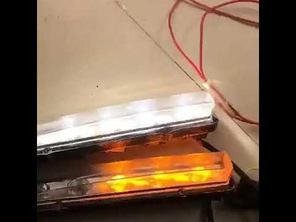 Headlight eyelids with LED (5 diodes, set) for Mercedes G сlass W463 1990-2018 - video 1