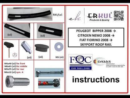 Mounting brackets for side steps for Fiat Fiorino/Qubo 2008-2024 - video 1