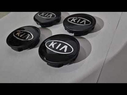Wheel center caps 60/56mm (set of 4) for KIA - video 1