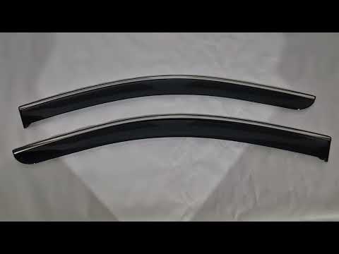 Window Deflectors with Chrome Trim Niken Luxury (2 pcs) for Renault Kangoo/Express 2021- - video 1