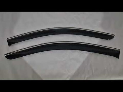 Window Deflectors with Chrome Trim Niken Luxury (2 pcs) for Renault Kangoo/Express 2021- - video 1