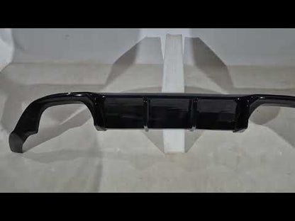 Rear Diffuser DPT V-3 (for R / R-Line, 2017-2019, Gloss Black) for Volkswagen Golf 7/E-Golf 2012-2020 - video 1