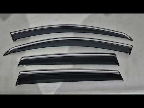 Window Deflectors with Chrome Trim Niken Luxury (4 pcs) for Renault Duster 2008-2017 - video 1