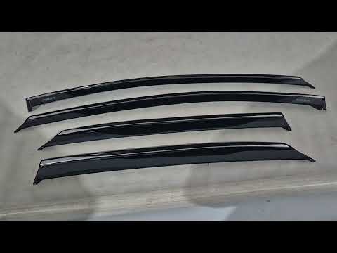 Window Deflectors with Chrome Trim (2024+, 4 pcs, Niken) for Ford Puma 2019- - video 1