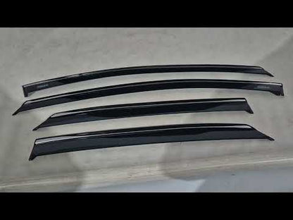 Window Deflectors with Chrome Trim (2024+, 4 pcs, Niken) for Ford Puma 2019- - video 1