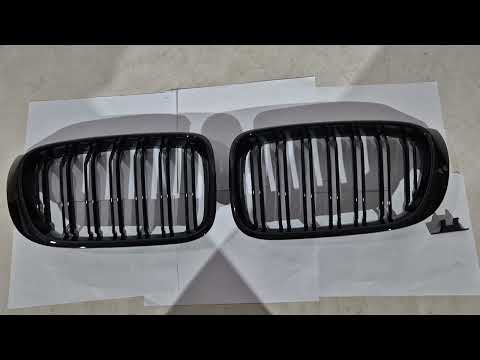 Kidney Grilles M-Look (2014-2018, Gloss Black) for BMW X3 F-25 2011-2018 - video 1