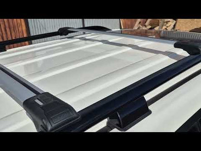 Roof rack cross bars for standard roof rails lockable WingBar V1 (2 pcs) for Fiat Doblo III 2023- - video 1