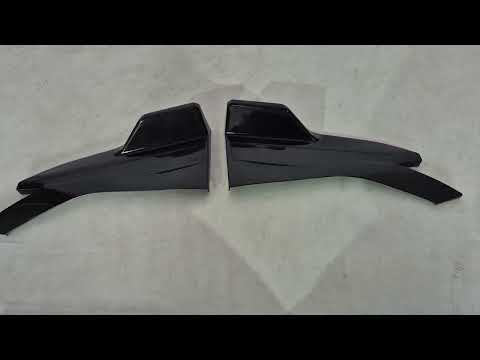 Universal Flap Side Skirt Extensions Type-D (2 pcs, Gloss Black, ABS Plastic) - video 1