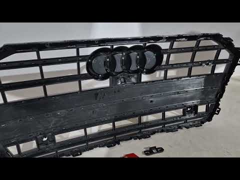 Front Grille S-Style (black) for Audi A6 C8 2018–2025 - video 2