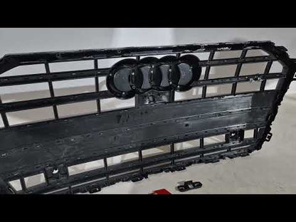 Front Grille S-Style (black) for Audi A6 C8 2018–2025 - video 2
