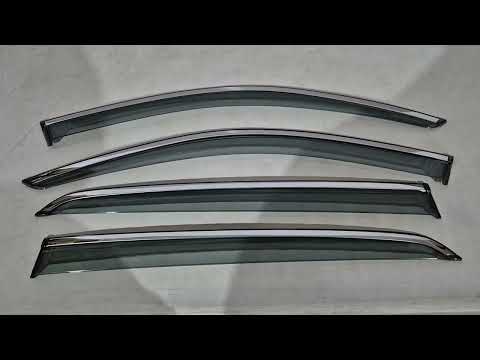 Window Deflectors with Chrome Trim Niken Luxury (4 pcs) for Volvo XC40 2018- - video 1