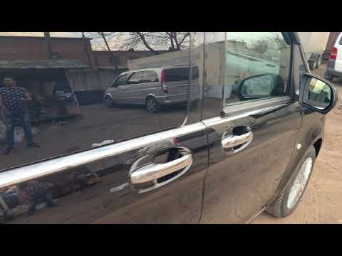 The lower moldings of glass (2 pieces, stainless steel) for Mercedes Vito / V-class W447 2014↗ year - image 1