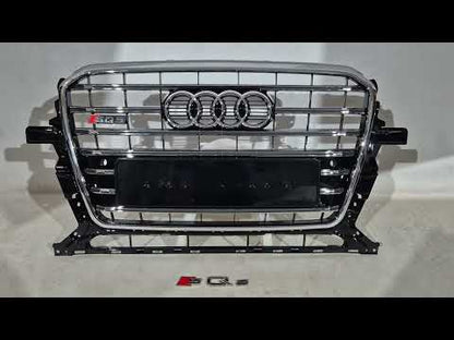 Front Grille SQ-Style (2012-2017, black) for Audi Q5 2008-2017 - video 1