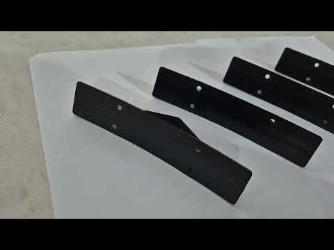 Universal rear diffuser type-G (4pcs, gloss black, ABS plastic) - image 1