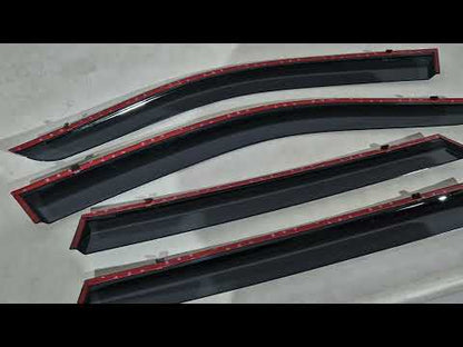 Window Deflectors with Chrome Trim Niken Luxury (4 pcs) for BMW X3 F25 2011-2018 - video 1