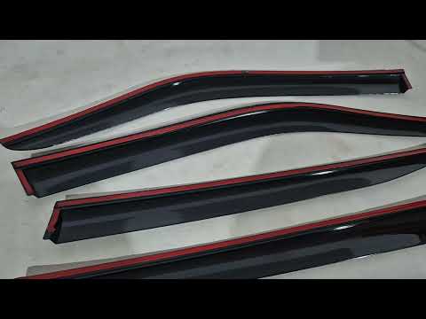 Window Deflectors with Chrome Trim Niken Luxury (4 pcs) for Toyota Land Cruiser 300 2021- - video 1