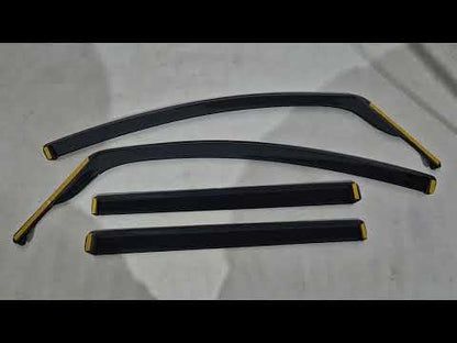 In-Channel Wind Deflectors Niken Luxury (4 pcs) for Volkswagen Touran 2010-2015 - video 1
