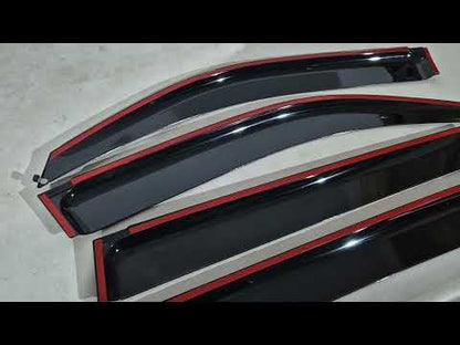 Window Deflectors Niken Luxury (4 pcs) for Toyota Land Cruiser 200 2007-2021 - video 1