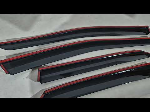 Window Deflectors with Chrome Trim Niken Luxury (4 pcs) for Lexus RX 2022- - video 1