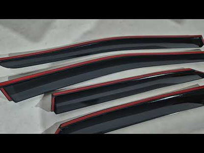 Window Deflectors with Chrome Trim Niken Luxury (4 pcs) for Lexus RX 2022- - video 1