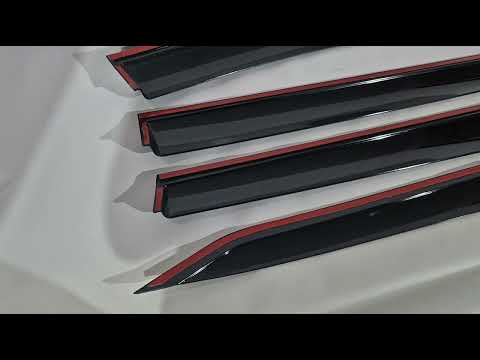 Window Deflectors with Chrome Trim Niken Luxury (6 pcs) for Toyota Sienna 2020- - video 1