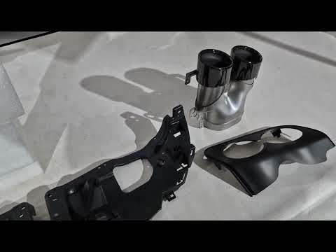 Rear Diffuser Black with Black Tips (AMG53 Design) for Mercedes E-class coupe C238 2016-2024 - video 1