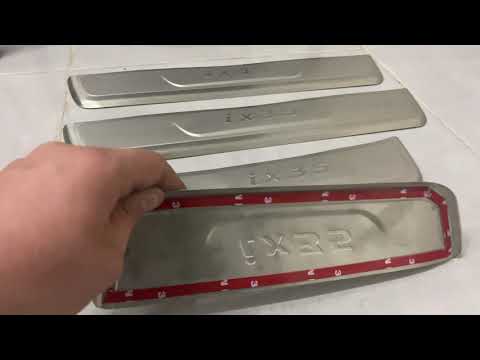 Door Sill Protectors Libao (4 pcs, Stainless Steel) for Hyundai IX-35 2010-2015 - video 1