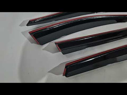 Window Deflectors with Chrome Trim Niken Luxury (4 pcs) for MG ZS 2017- - video 1