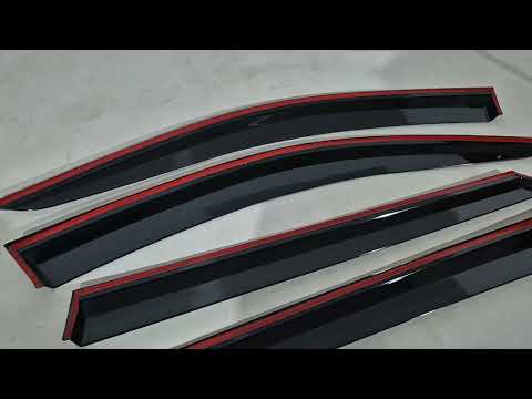 Window Deflectors with Chrome Trim Niken Luxury (4 pcs) for Audi Q7 2015–2026 - video 1