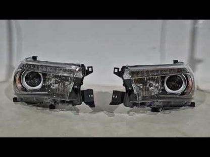 Front OEM Headlights V1 2015-2019 (LED, 2 pcs) for Toyota Hilux 2015- - video 1