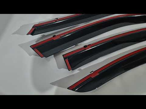 Window Deflectors with Chrome Trim Niken Luxury (4 pcs) for Lexus ES 2006-2011 - video 1