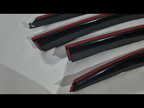 Window Deflectors with Chrome Trim Niken Luxury (4 pcs) for Toyota Camry 2024- - video 2
