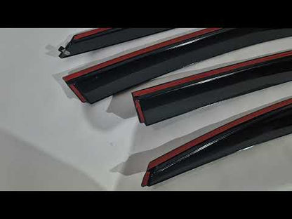 Window Deflectors with Chrome Trim Niken Luxury (4 pcs) for Toyota Camry 2024- - video 2